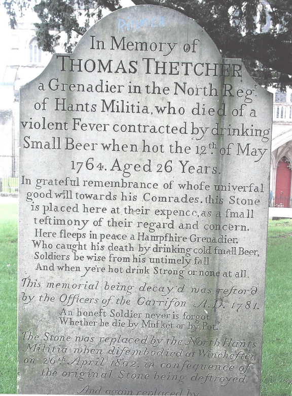 Tombstone of Thomas Thetcher, 1738-1764